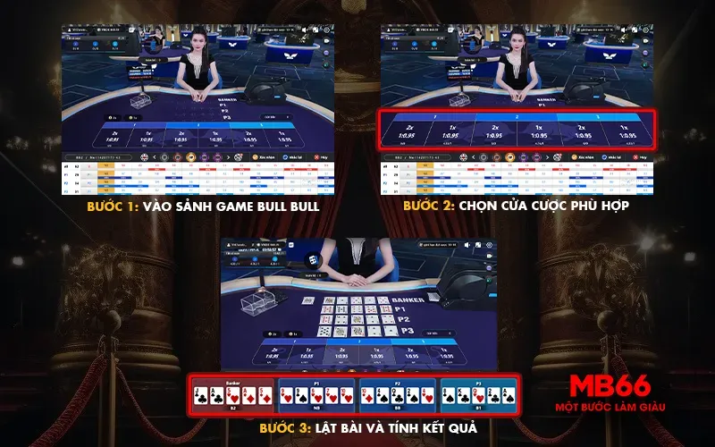 Quy trình 1 ván bài bull bull chi tiết